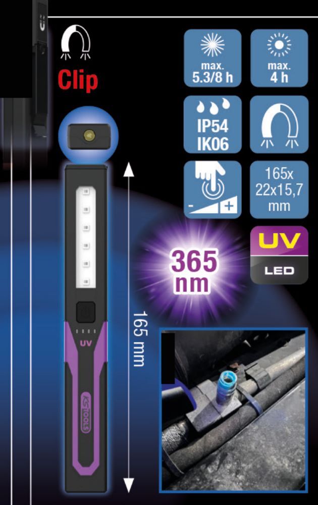 KS Tools UV Lecksuchleuchte eQi Ultimate BEAM IP54 Produktbild KS Tools UV Lecksuchleuchte eQi Ultimate BEAM IP54 bild 2
