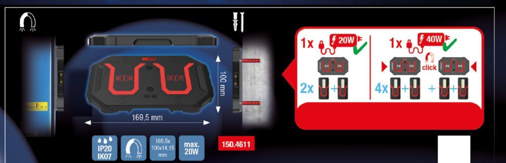 KS Tools Ladepad eQi Ultimate Beam mit zwei Ladepunkten Produktbild KS Tools Ladepad eQi Ultimate Beam mit zwei Ladepunkten bild 2