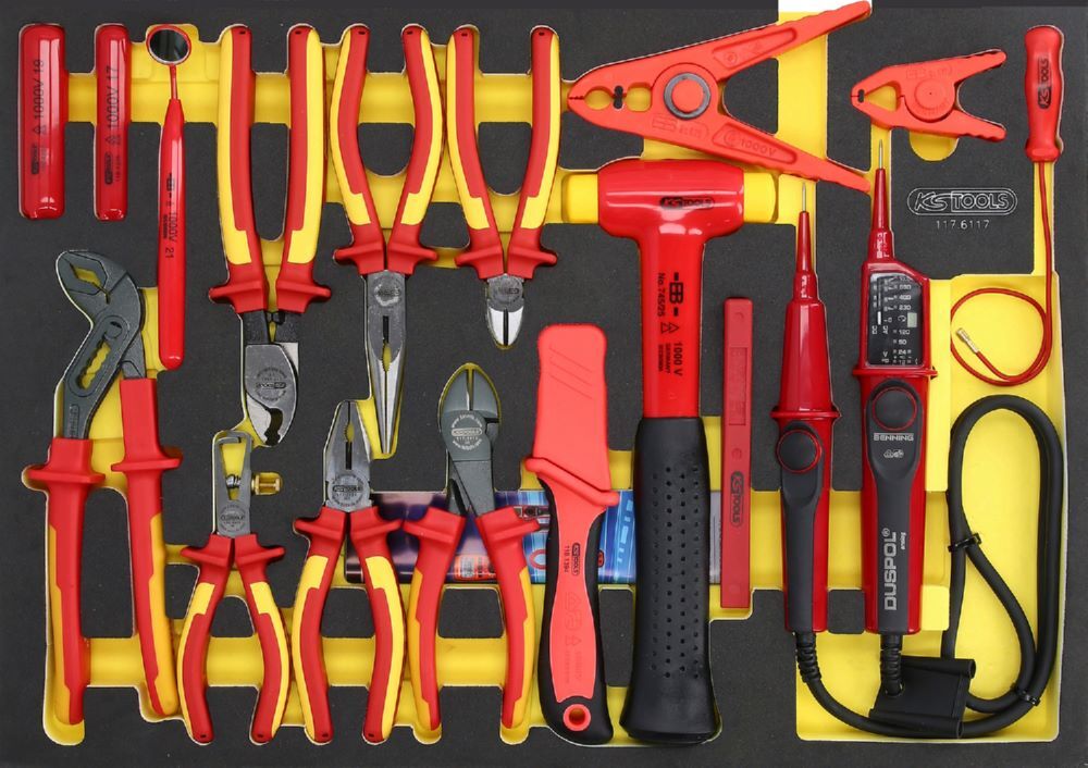 Produktbild KS Tools Zangen Satz ergotorque VDE Größe M 17 teilig