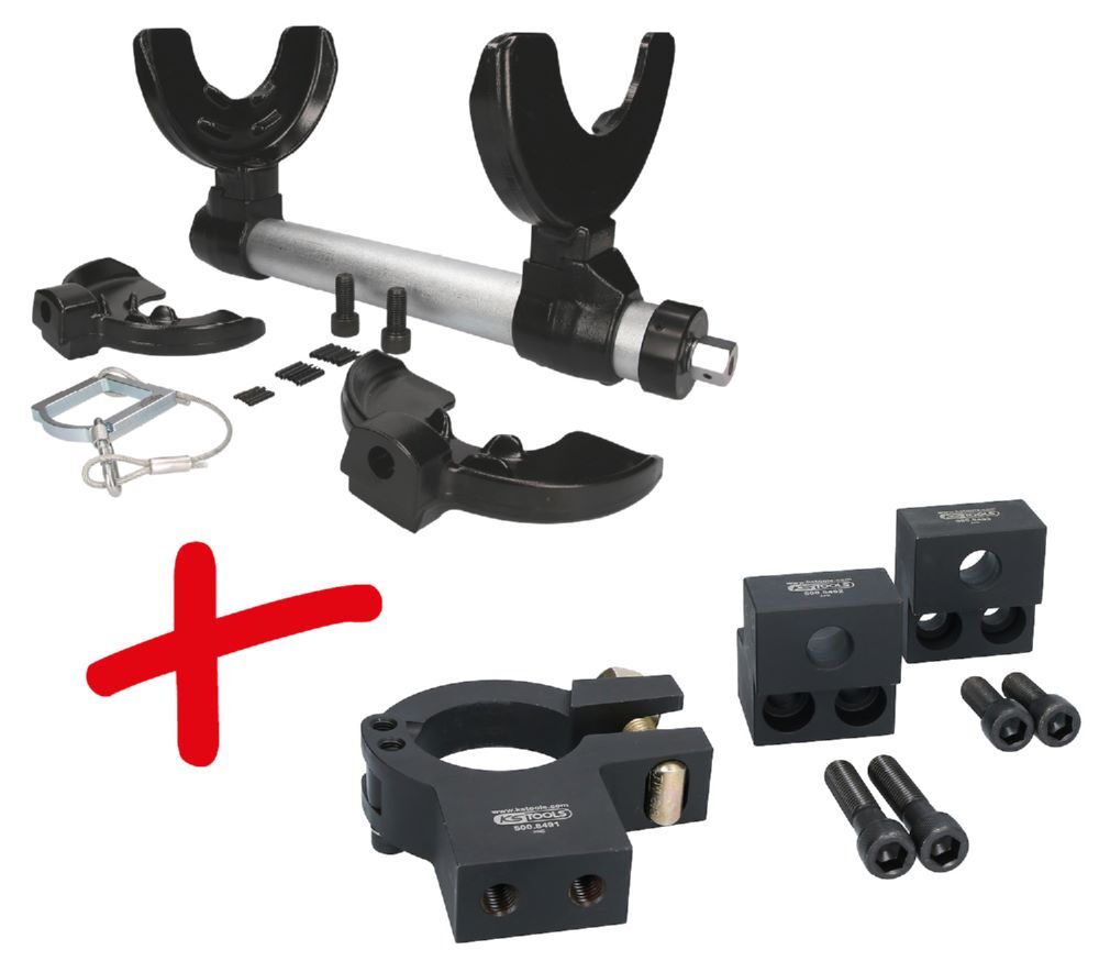 Produktbild KS Tools Federspanner Satz inklusive Universal Federbeinhalter 13 teilig