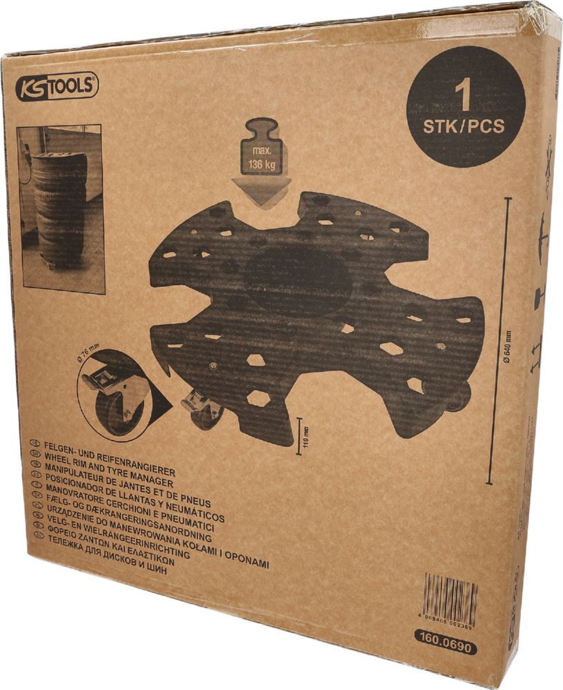 Produktbild Felgen- und Reifenrangierer, Tragkraft 136 kg, Ø 640 mm bild 6