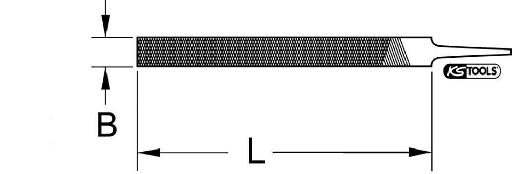 KS Tools Feilenblatt flach Form B 200 mm Hieb 1 Produktbild KS Tools Feilenblatt flach Form B 200 mm Hieb 1 bild 2