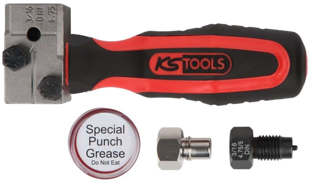 KS Tools FLAREFIXeco 4,75 mm Universal Bremsleitungs Bördelgerät Satz 4 Teile Produktbild KS Tools FLAREFIXeco 4,75 mm Universal Bremsleitungs Bördelgerät Satz 4 Teile