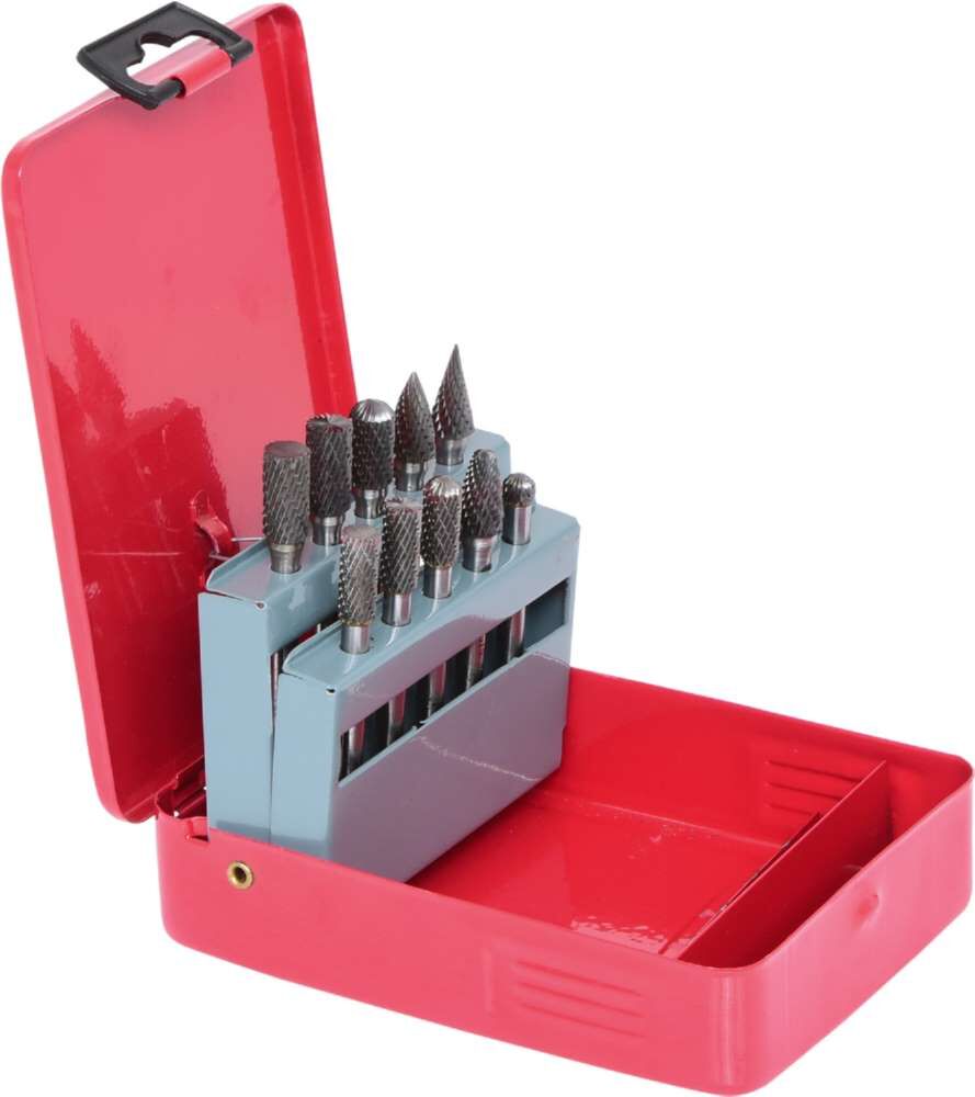 KS Tools HM Frässtiftsatz in Stahlblechkassette 10 Teile Produktbild KS Tools HM Frässtiftsatz in Stahlblechkassette 10 Teile bild 4