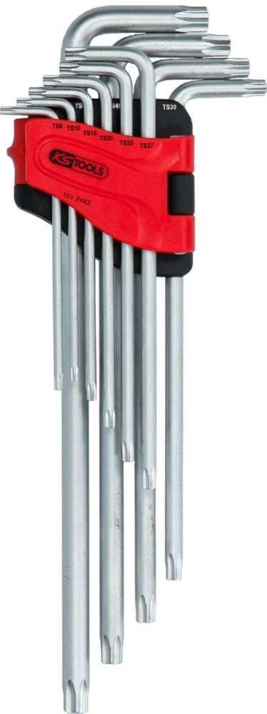 KS Tools Winkelstiftschlüsselsatz Fünfstern mit Bohrung lang 10 Teile Produktbild KS Tools Winkelstiftschlüsselsatz Fünfstern mit Bohrung lang 10 Teile
