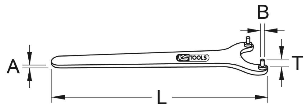 KS Tools Gelenk-Zweilochmutterndreher 80 - 125 mm Produktbild KS Tools Gelenk-Zweilochmutterndreher 80 - 125 mm bild 2