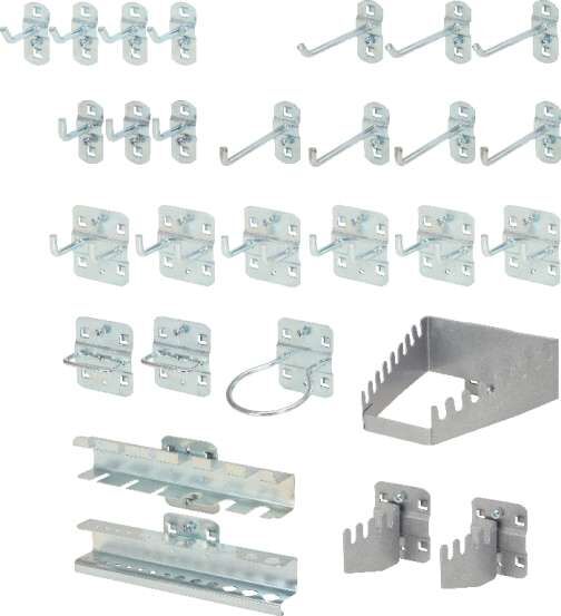 KS Tools Hakensortiment für Lochplatten 28 teilig KS Tools Hakensortiment für Lochplatten 28 teilig