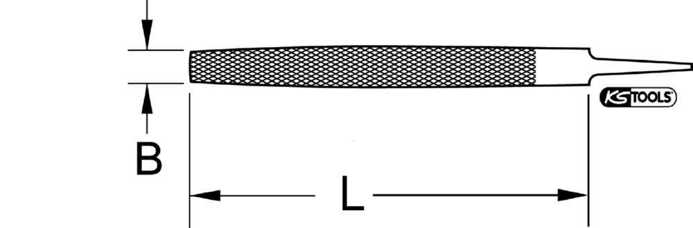 KS Tools Feilenblatt halbrund Form E 200 mm Hieb 1 Produktbild KS Tools Feilenblatt halbrund Form E 200 mm Hieb 1 bild 2