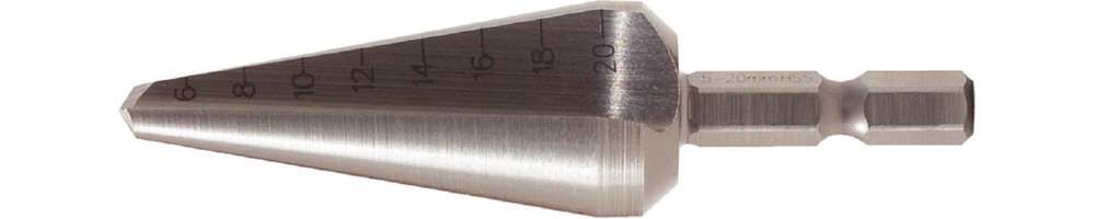 KS Tools HSS Blechschälbohrer Bit 1/4 Zoll 5 bis 22 mm Produktbild KS Tools HSS Blechschälbohrer Bit 1/4 Zoll 5 bis 22 mm