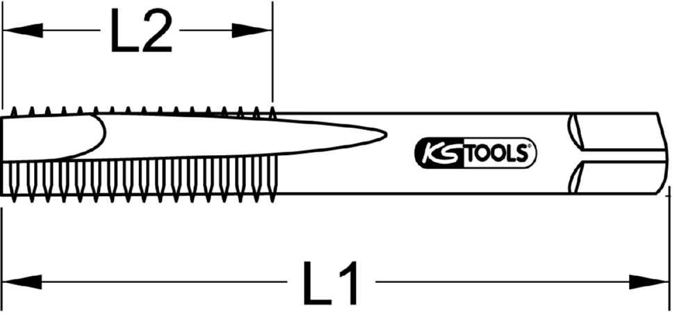 KS Tools HSS Co Einschnittgewindebohrer M 5 x 0,8