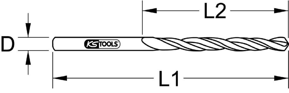 KS Tools HSS G Spiralbohrer Durchmesser 0,9mm 10er Pack KS Tools HSS G Spiralbohrer Durchmesser 0,9mm 10er Pack