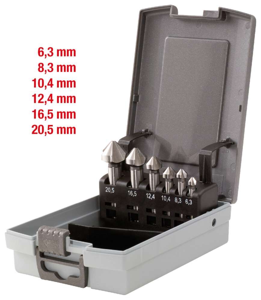 KS Tools HSS Co5 Kegelsenker Entgratsenker Satz in Kunststoffkassette 6 Teile Produktbild KS Tools HSS Co5 Kegelsenker Entgratsenker Satz in Kunststoffkassette 6 Teile bild 5