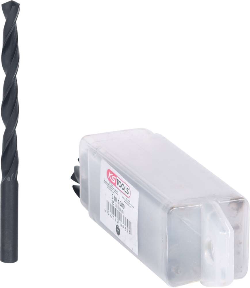 KS Tools HSS R Spiralbohrer 8mm 10er Pack Produktbild KS Tools HSS R Spiralbohrer 8mm 10er Pack bild 2