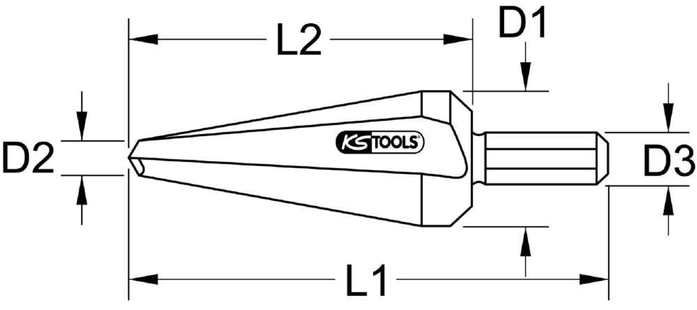 KS Tools HSS TiN Blechschälbohrer 16 bis 30,5 mm Produktbild KS Tools HSS TiN Blechschälbohrer 16 bis 30,5 mm bild 2