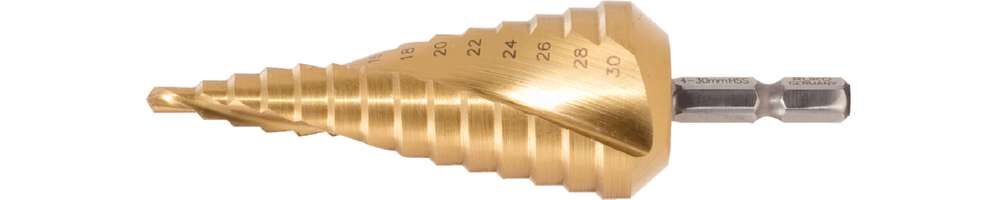 KS Tools HSS TiN Stufenbohrer 8 Stufen 6 bis 32 mm Produktbild KS Tools HSS TiN Stufenbohrer 8 Stufen 6 bis 32 mm