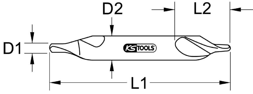KS Tools HSS Zentrierbohrer Form A Länge 36mm KS Tools HSS Zentrierbohrer Form A Länge 36mm
