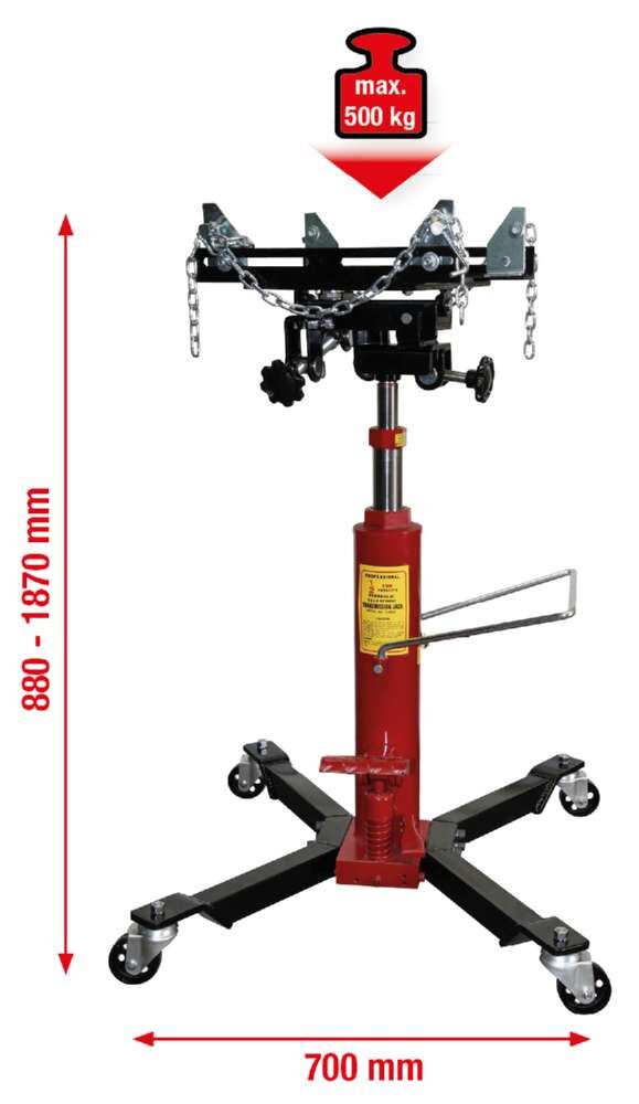 KS Tools Hydraulik Getriebeheber mit Tisch Traglast 500kg Produktbild KS Tools Hydraulik Getriebeheber mit Tisch Traglast 500kg bild 4