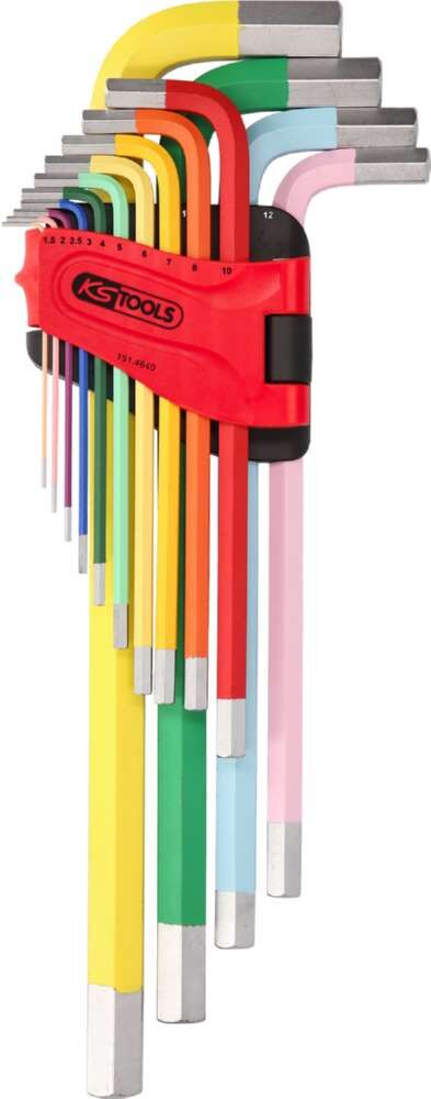 KS Tools Innensechskant Winkelstiftschlüsselsatz extra lang 14 Teile Produktbild KS Tools Innensechskant Winkelstiftschlüsselsatz extra lang 14 Teile