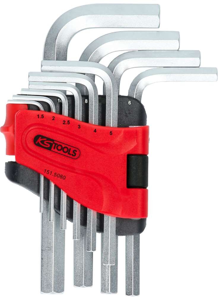 KS Tools Innensechskant Winkelstiftschlüsselsatz im Klapphalter 10 Teile Produktbild KS Tools Innensechskant Winkelstiftschlüsselsatz im Klapphalter 10 Teile