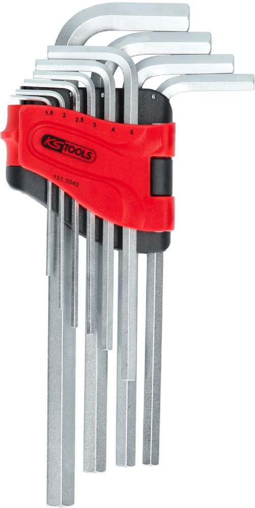 KS Tools Innensechskant Winkelstiftschlüsselsatz lang 10 Teile Produktbild KS Tools Innensechskant Winkelstiftschlüsselsatz lang 10 Teile