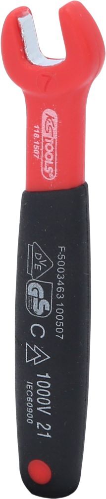 KS Tools Isolierter Maulschlüssel 7 mm Produktbild KS Tools Isolierter Maulschlüssel 7 mm