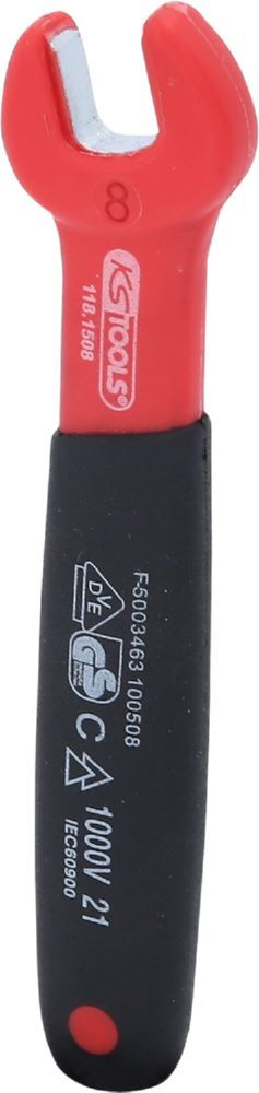 KS Tools Isolierter Maulschlüssel 8 mm Produktbild KS Tools Isolierter Maulschlüssel 8 mm