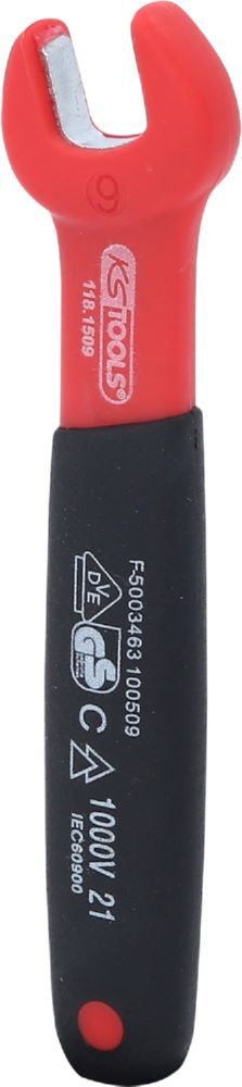 KS Tools Isolierter Maulschlüssel 9 mm Produktbild KS Tools Isolierter Maulschlüssel 9 mm