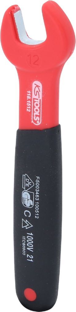 KS Tools Isolierter Maulschlüssel 12 mm Produktbild KS Tools Isolierter Maulschlüssel 12 mm