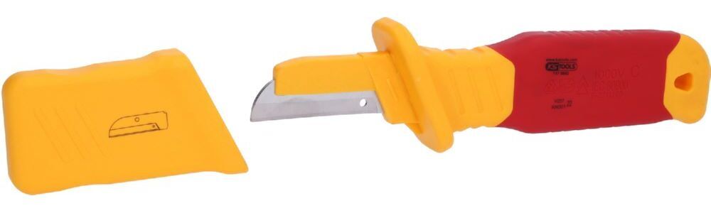 Produktbild KS Tools Kabelmesser mit Schutzisolierung gerade Klinge 200 mm
