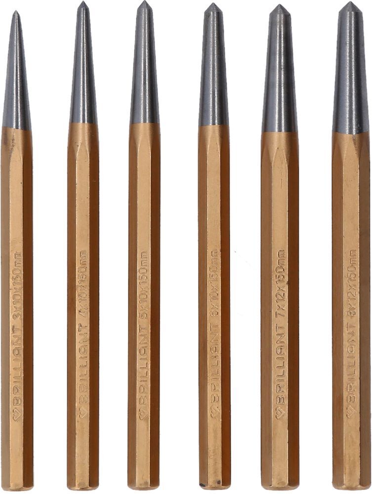 Brilliant Tools Körner Satz bestehend aus 6 Teilen Produktbild Brilliant Tools Körner Satz bestehend aus 6 Teilen