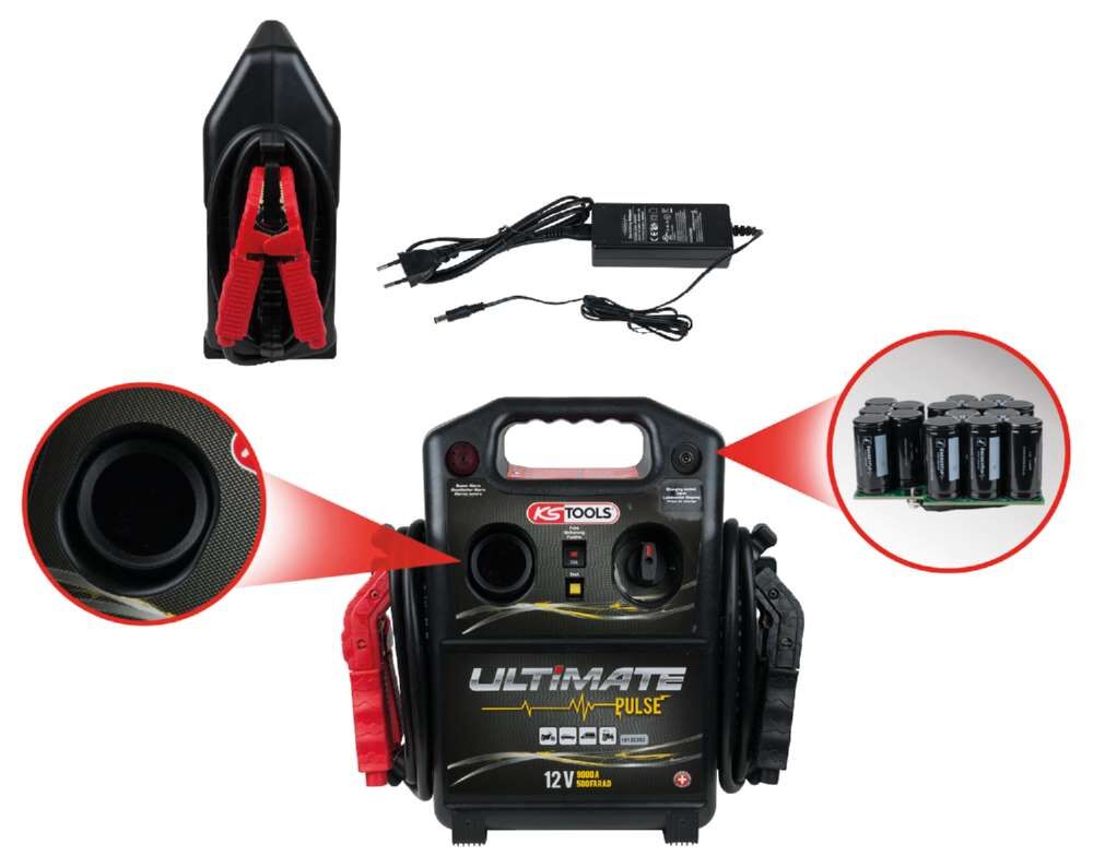 KS Tools Starthilfegerät mobil 1800A Kondensator Booster 12 Volt KS Tools Starthilfegerät mobil 1800A Kondensator Booster 12 Volt