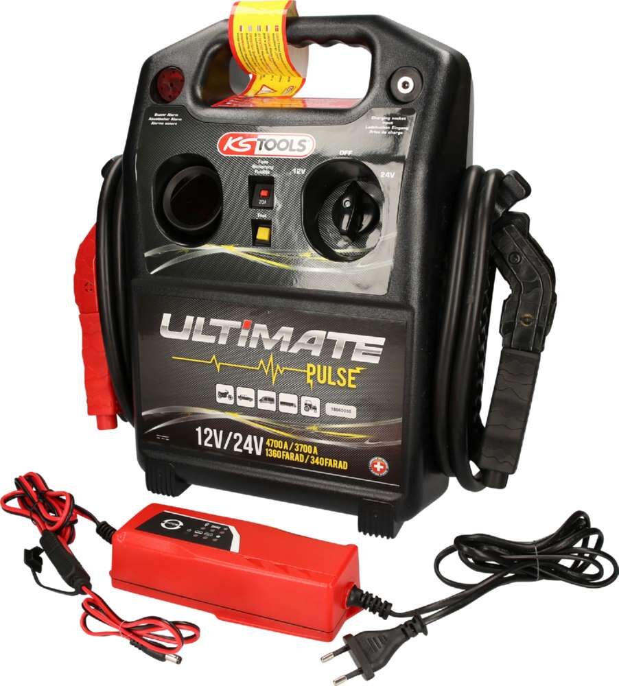 KS Tools Starthilfegerät mobil 4700A und 3700A Kondensator Booster 12 Volt und 24 Volt Produktbild KS Tools Starthilfegerät mobil 4700A und 3700A Kondensator Booster 12 Volt und 24 Volt