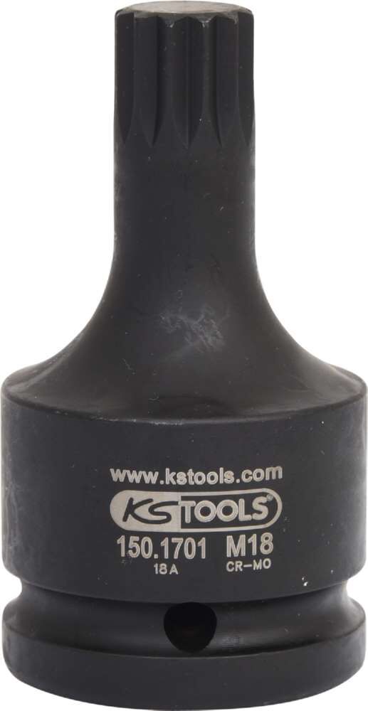 KS Tools 3/4 Zoll Kraft Bit Stecknuss für Vielzahn XZN® Schrauben kurz Produktbild KS Tools 3/4 Zoll Kraft Bit Stecknuss für Vielzahn XZN® Schrauben kurz