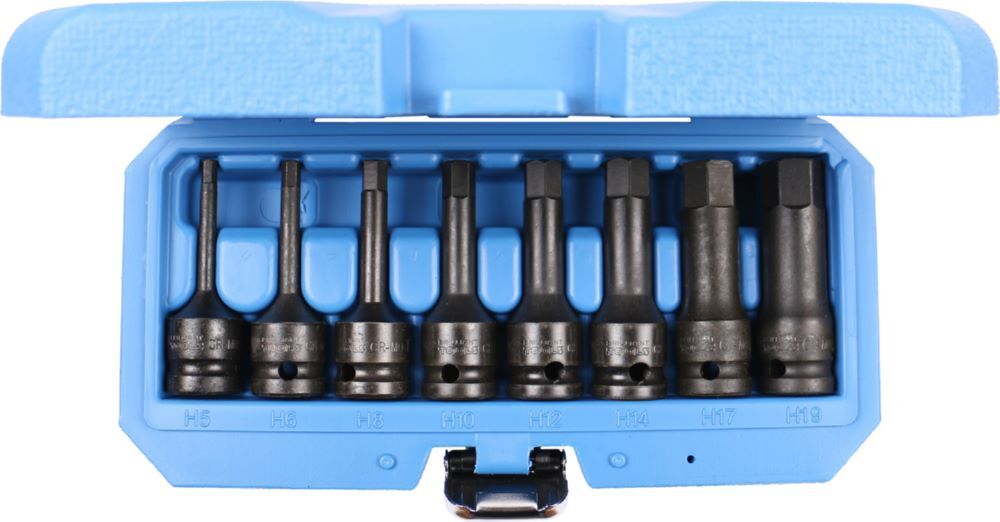 Brilliant Tools Kraft Bit Stecknuss 1/2 Zoll Innensechskant 8 Teile 5 bis 19 mm Produktbild Brilliant Tools Kraft Bit Stecknuss 1/2 Zoll Innensechskant 8 Teile 5 bis 19 mm