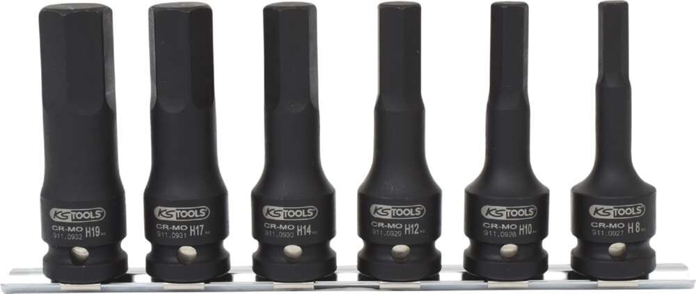 KS Tools 1/2 Zoll Kraft-Bit-Stecknuss-Satz lang 6 Teile Produktbild KS Tools 1/2 Zoll Kraft-Bit-Stecknuss-Satz lang 6 Teile