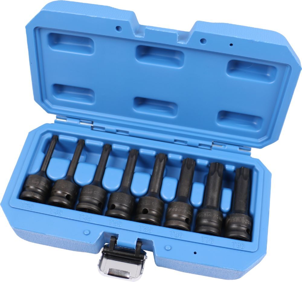 Brilliant Tools Kraft Bit Stecknuss Satz 1/2 Zoll 8 Teile Torx T30 bis T80 Brilliant Tools Kraft Bit Stecknuss Satz 1/2 Zoll 8 Teile Torx T30 bis T80