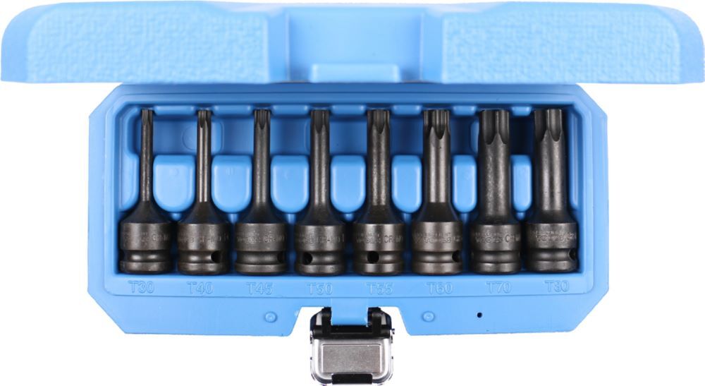 Brilliant Tools Kraft Bit Stecknuss Satz 1/2 Zoll 8 Teile Torx T30 bis T80 Brilliant Tools Kraft Bit Stecknuss Satz 1/2 Zoll 8 Teile Torx T30 bis T80
