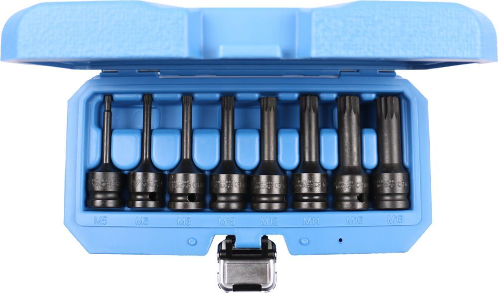 Brilliant Tools Kraft Bit Stecknuss Satz 1/2 Zoll 8 Teile XZN M5 bis M18 Produktbild Brilliant Tools Kraft Bit Stecknuss Satz 1/2 Zoll 8 Teile XZN M5 bis M18