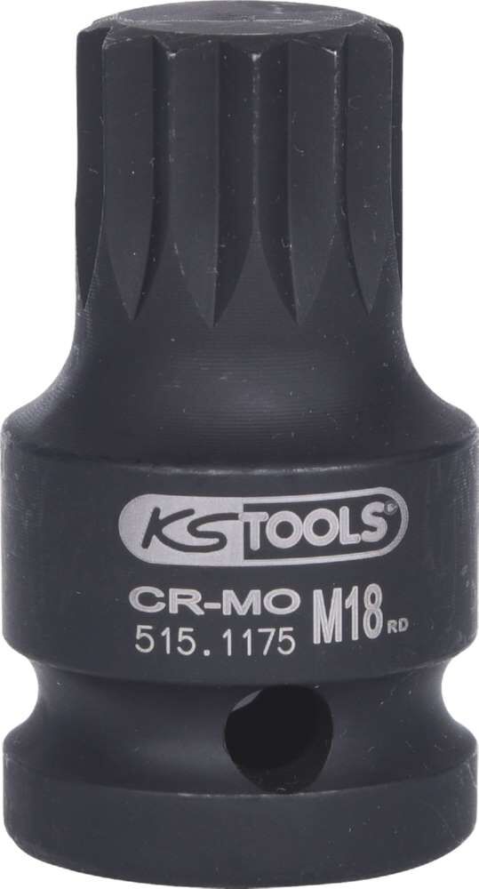 KS Tools 1/2 Zoll Kraft Bit Stecknuss XZN kurz M18 Produktbild KS Tools 1/2 Zoll Kraft Bit Stecknuss XZN kurz M18 bild 8