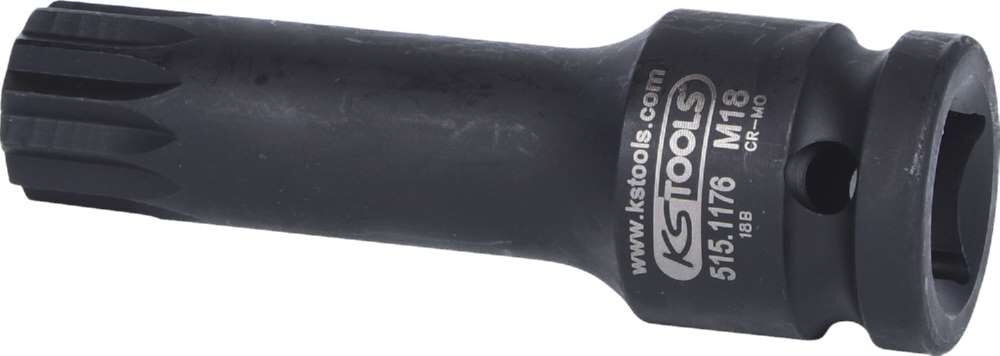 KS Tools 1/2 Zoll Kraft Bit Stecknuss XZN lang M18 Produktbild KS Tools 1/2 Zoll Kraft Bit Stecknuss XZN lang M18