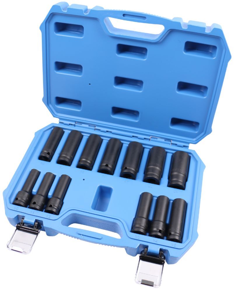 Brilliant Tools Kraftstecknuss Satz 1/2 Zoll Sechskant 13 Teile lang 10 bis 24 mm Produktbild Brilliant Tools Kraftstecknuss Satz 1/2 Zoll Sechskant 13 Teile lang 10 bis 24 mm bild 2