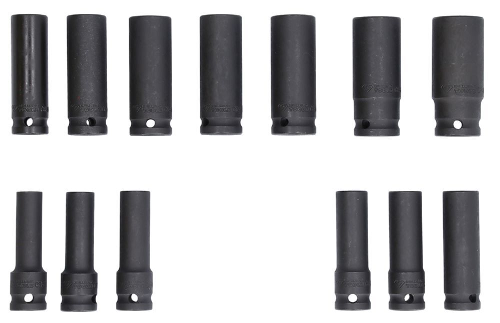 Brilliant Tools Kraftstecknuss Satz 1/2 Zoll Sechskant 13 Teile lang 10 bis 24 mm Produktbild Brilliant Tools Kraftstecknuss Satz 1/2 Zoll Sechskant 13 Teile lang 10 bis 24 mm bild 3