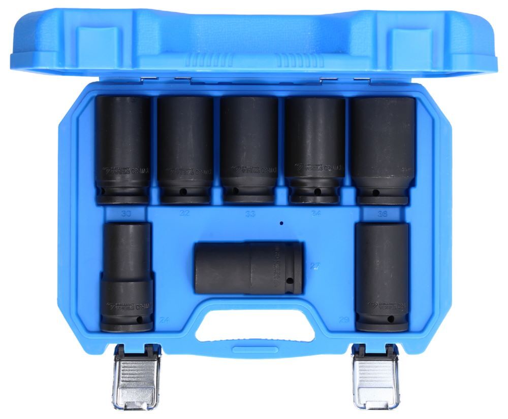 Brilliant Tools Kraftstecknuss Satz 3/4 Zoll Sechskant 8 Teile 24 bis 36 mm Produktbild Brilliant Tools Kraftstecknuss Satz 3/4 Zoll Sechskant 8 Teile 24 bis 36 mm