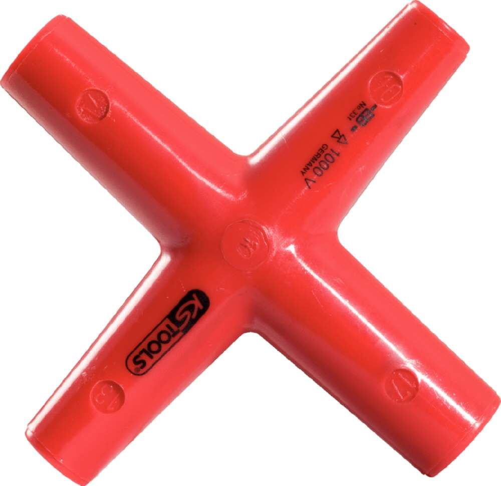 KS Tools Kreuzschlüssel mit Schutzisolierung 14x17x19x22mm Produktbild KS Tools Kreuzschlüssel mit Schutzisolierung 14x17x19x22mm