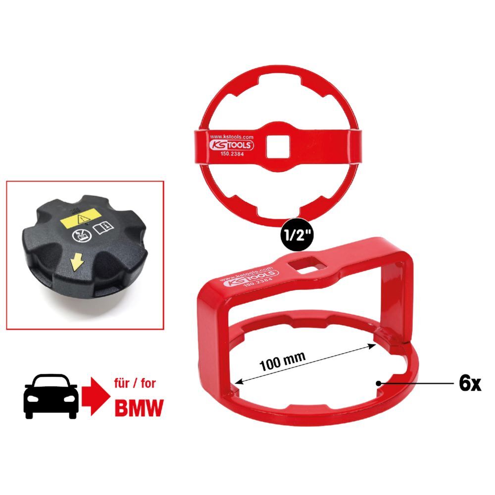 Produktbild 1/2" Kühlerdeckel-Lösewerkzeug für BMW bild 2