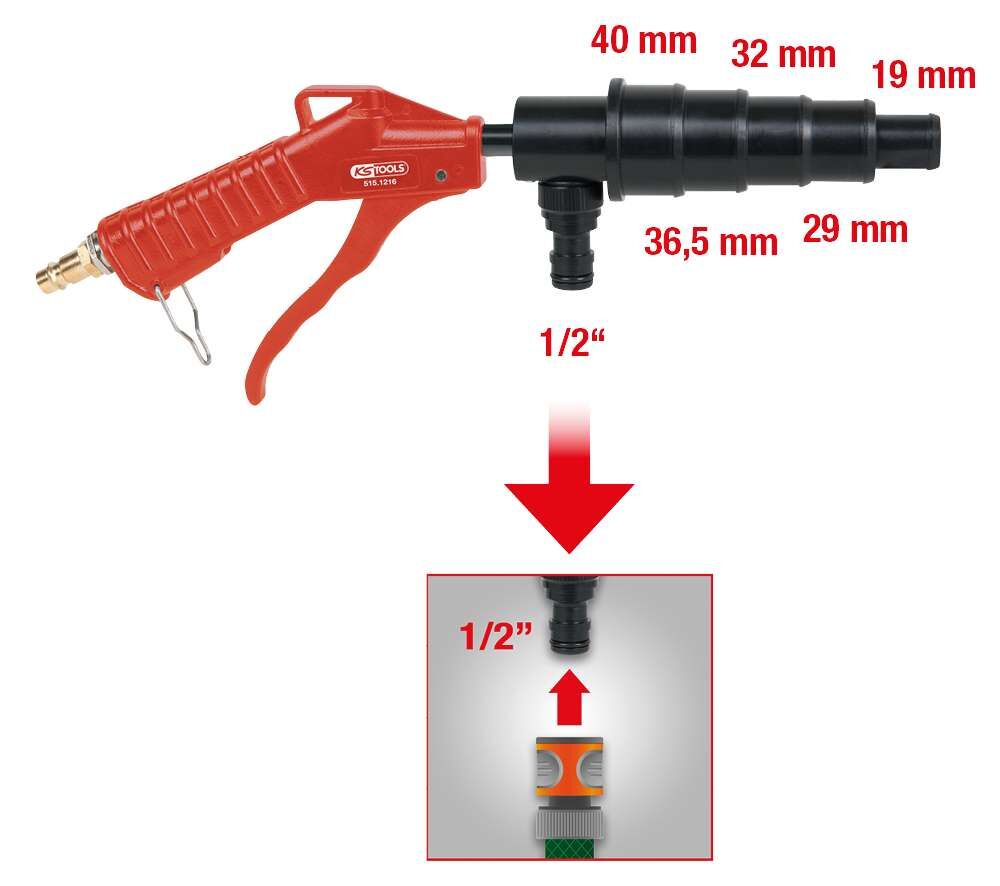 KS Tools Kühlsystem Druckluft Spülpistole 6,3 bar KS Tools Kühlsystem Druckluft Spülpistole 6,3 bar