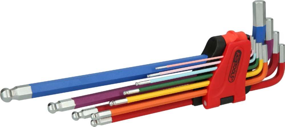 KS Tools Winkelstiftschlüsselsatz Kugelkopf Innensechskant extra lang 9 Teile Zoll Produktbild KS Tools Winkelstiftschlüsselsatz Kugelkopf Innensechskant extra lang 9 Teile Zoll bild 3