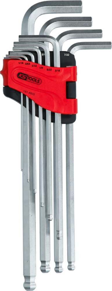KS Tools Winkelstiftschlüsselsatz Kugelkopf Innensechskant XL 10 Teile Zoll Produktbild KS Tools Winkelstiftschlüsselsatz Kugelkopf Innensechskant XL 10 Teile Zoll
