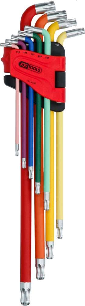 KS Tools Winkelstiftschlüsselsatz Torx Kugelkopf 108 Grad extra lang 9 Teile Produktbild KS Tools Winkelstiftschlüsselsatz Torx Kugelkopf 108 Grad extra lang 9 Teile