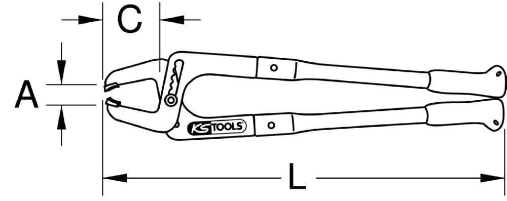 KS Tools Kupplungsgeberzylinder Zange Gesamtlänge 290 mm Produktbild KS Tools Kupplungsgeberzylinder Zange Gesamtlänge 290 mm bild 3
